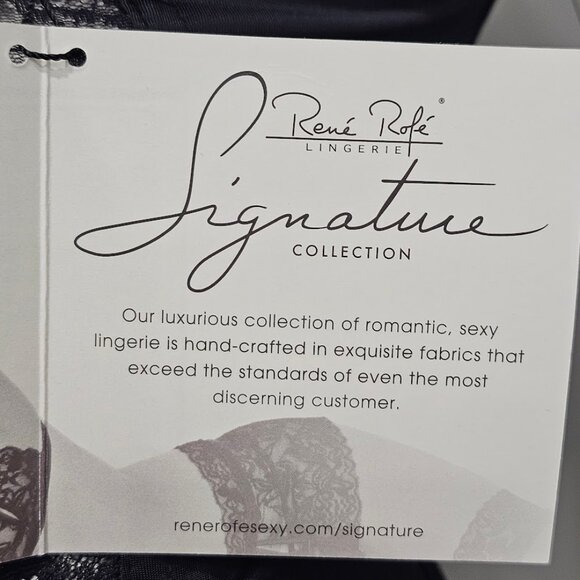 Rene Rofe Lingerie  Lace Corset Top with Attached Garters - Picture 9 of 9